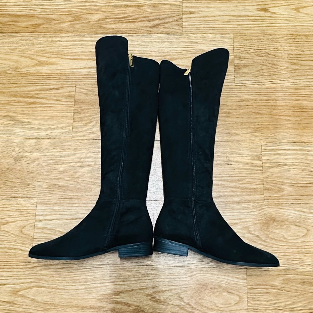 Michael Kors Suede Tall Black Boots - Picture 2 of 15